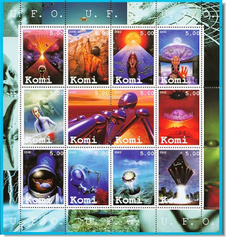 Illustration for article titled Awesome science fiction postage stamps from around the world
